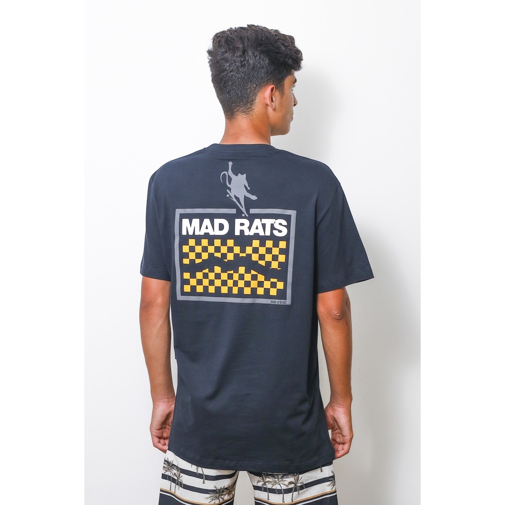 Camiseta Mad Rats Rat Chess Preta