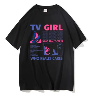 Camiseta Unissex TV Girl Lançamento Camiseta 100% Algodão Camisetão Solta Plus Size Camiseta - VS Shopp