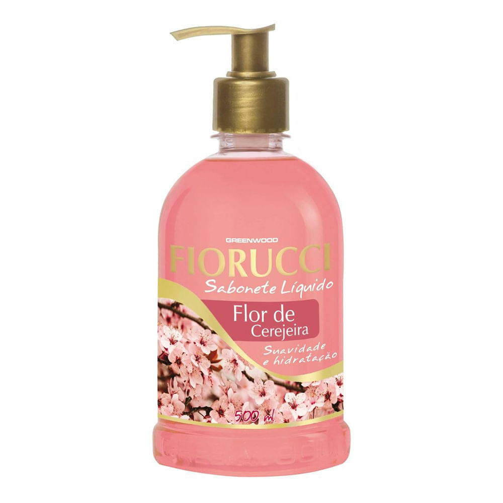 Sabonete Líquido Fiorucci Flor de Cerejeira com 500ml em Oferta na Shopee