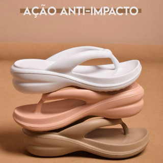 Chinelo Feminino Tamanco Ortopédico Anabela Super Leve e Confortável Antiderrapante Esporão em Oferta na Shopee