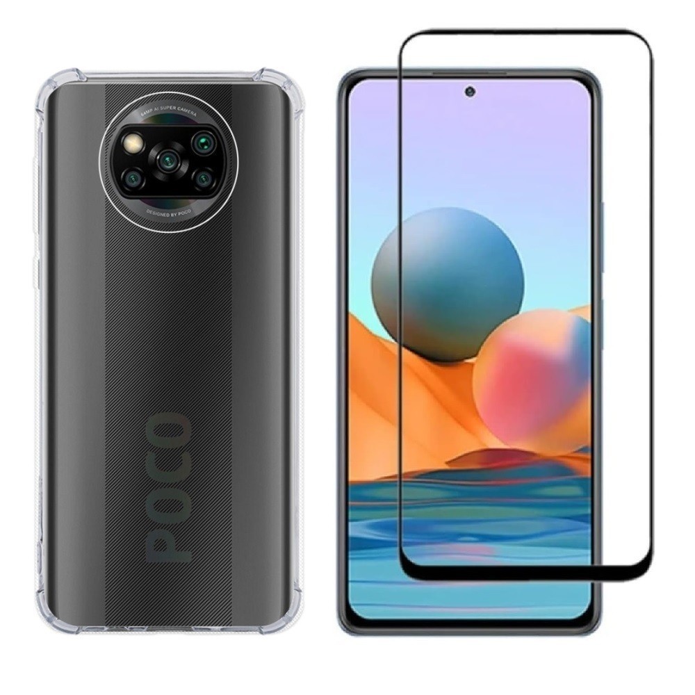 Película e Capa Capinha Para Xiaomi Poco X3/X3 Pro/X3 NFC