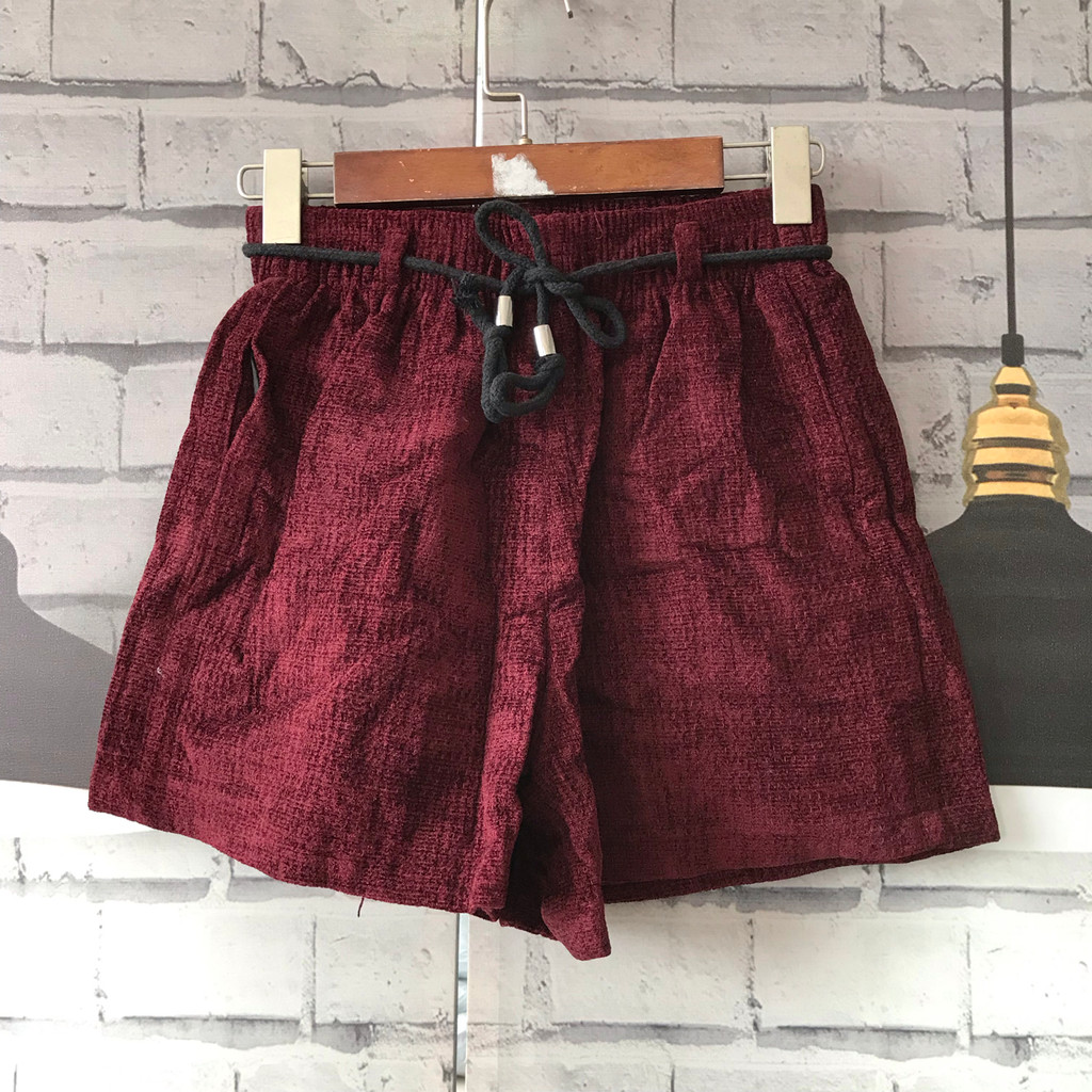 Circunferência da cintura 64 circunferência do quadril 102 calças comprimento 35 forro marrom botas calças Shorts D821