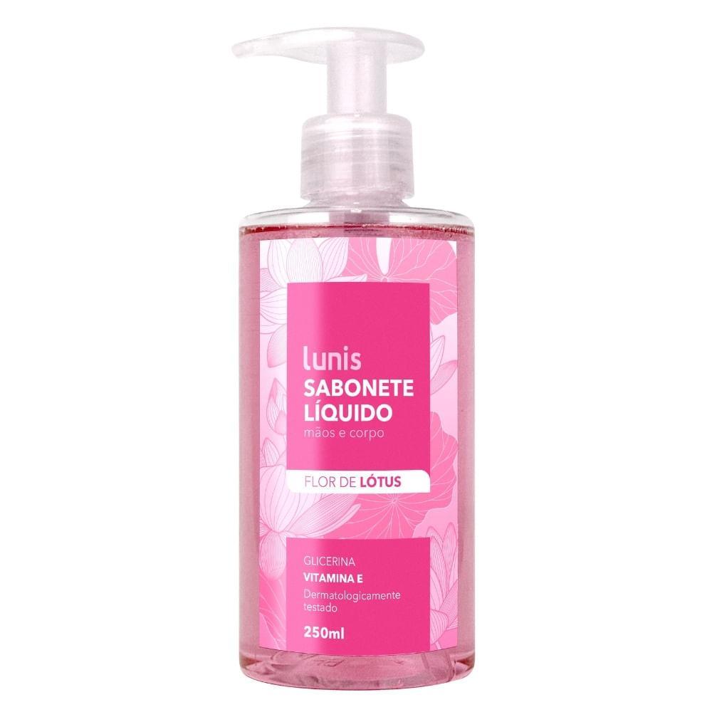 SABONETE LÍQUIDO LUNIS FLOR DE LÓTUS 250ML em Oferta na Shopee