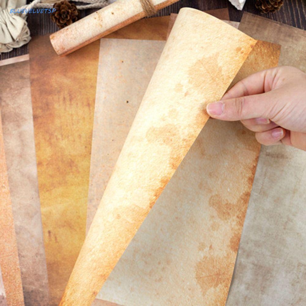 BLUEVELVETSP 50 Folhas De Papel Para Escrita De Papelaria , De Impressão Vintage Simples , Mais Grosso