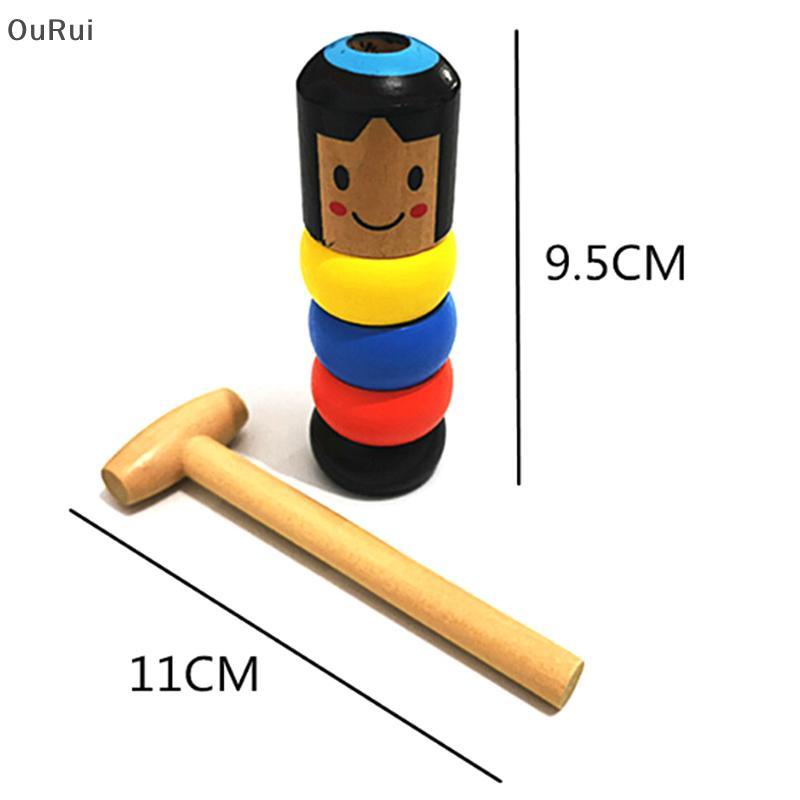 [B & C] 1 Conjunto Imortal Daruma Homem De Madeira Inquebrável Brinquedo Mágico Acessório De Divertido { th }