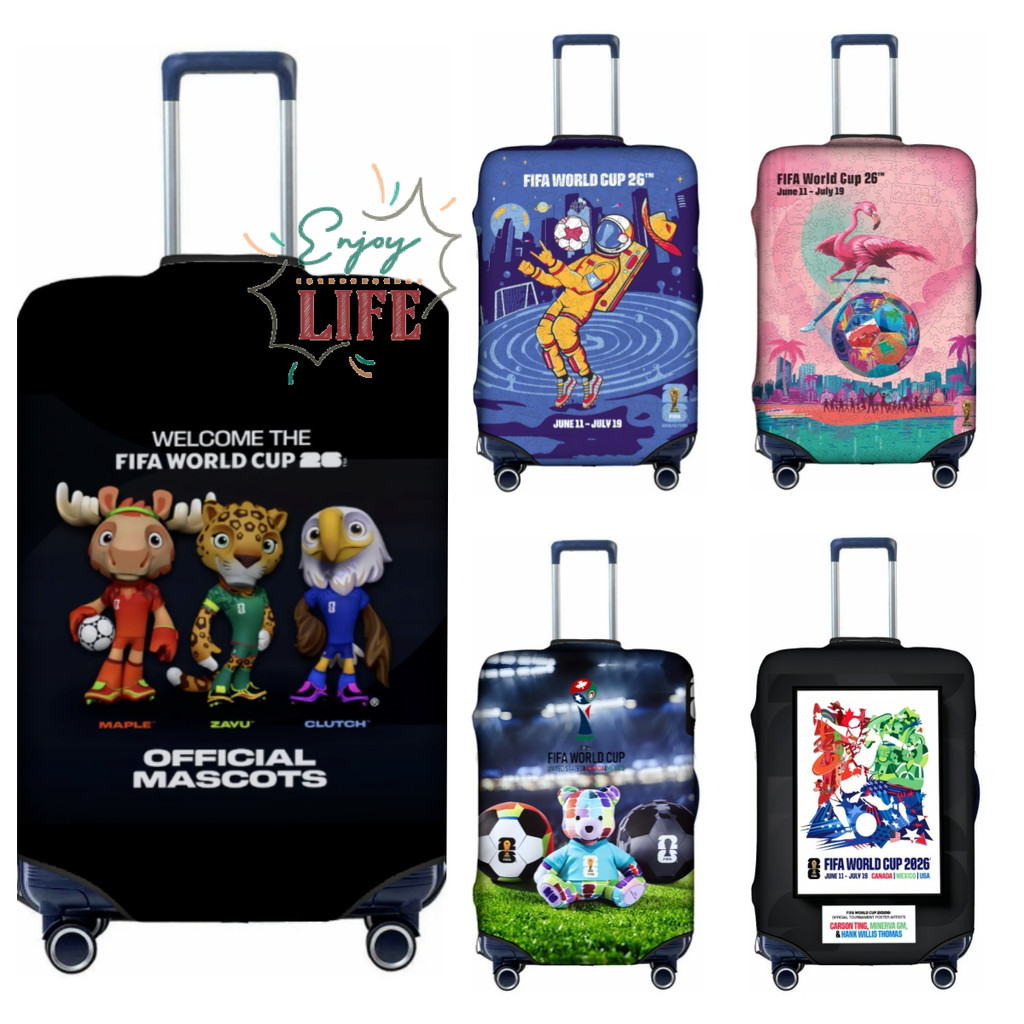 [Spot] Capa Protetora Para Mala Da Copa Do Mundo FIFA 2026 , Bagagem De Viagem , Personalizada , Espessa , Elegante , El