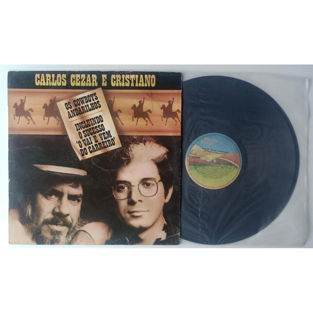 VINIL CARLOS CEZAR E CRISTIANO OS COWBOYS ANDARILHOS - LP 1982