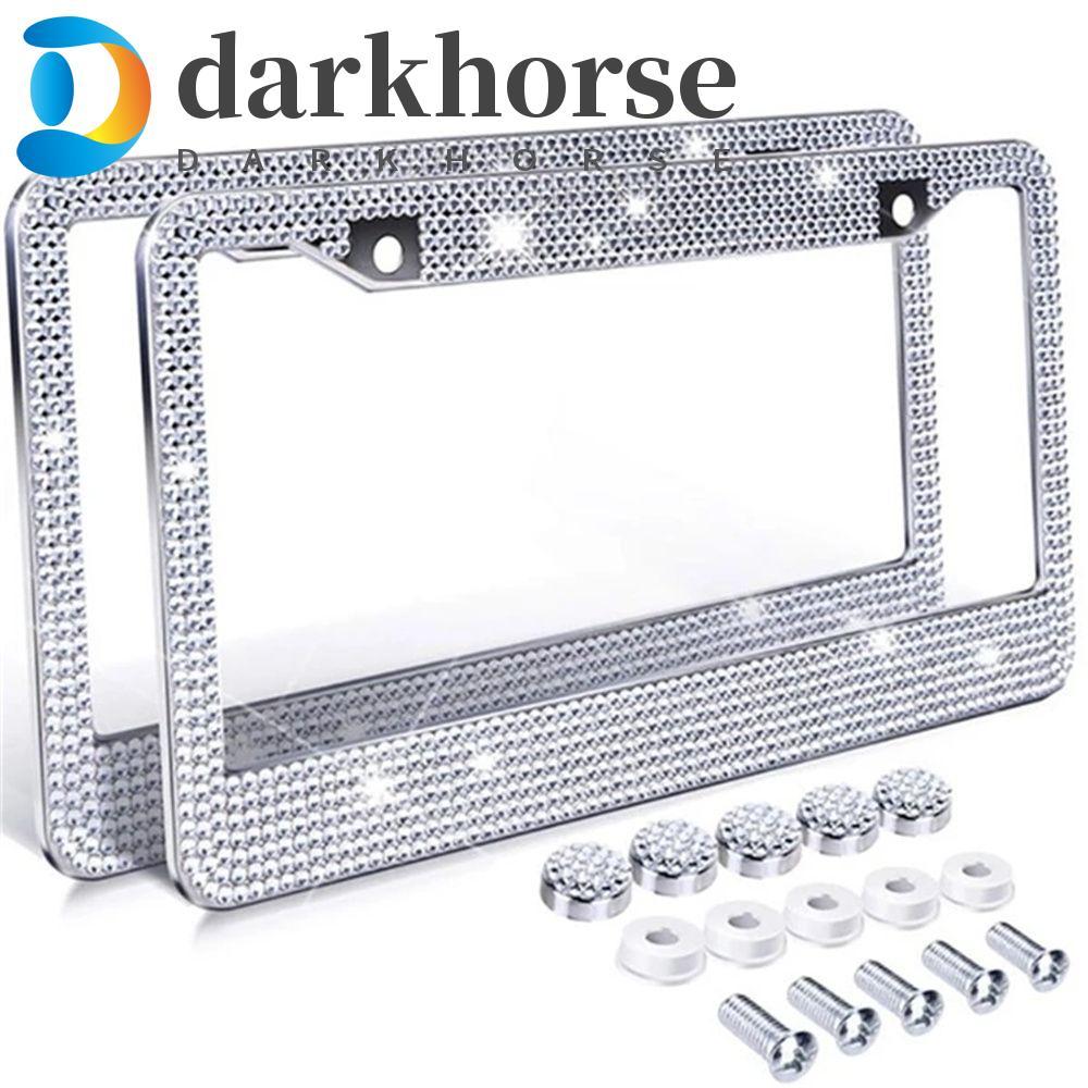 DARKHORSE Quadro Da Placa De Licença Feminino Acessórios Do Carro Para Canadá Strass Aço Inoxidável Cristal Bling