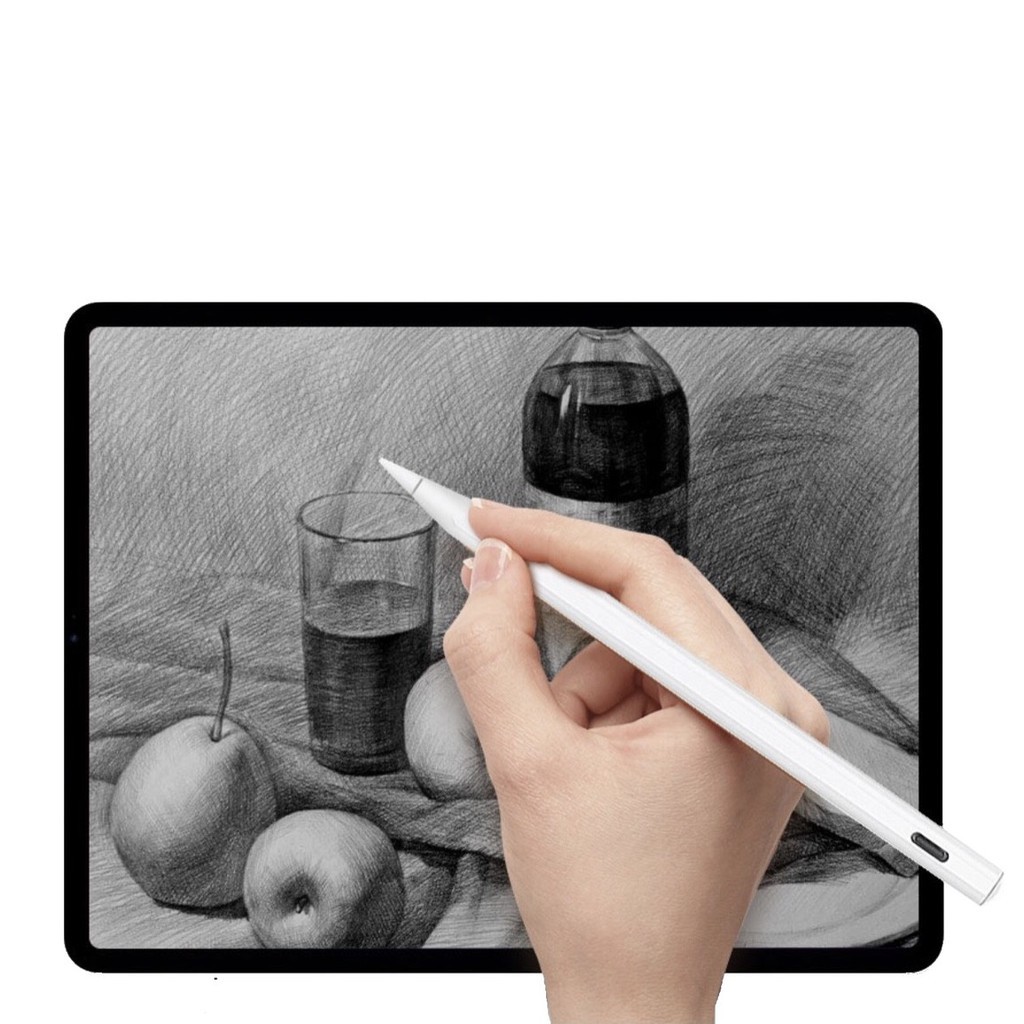 Caneta Stylus Para iPad Palm Rejection Ponta 1.0mm Magnética USB-C Compatível Ap