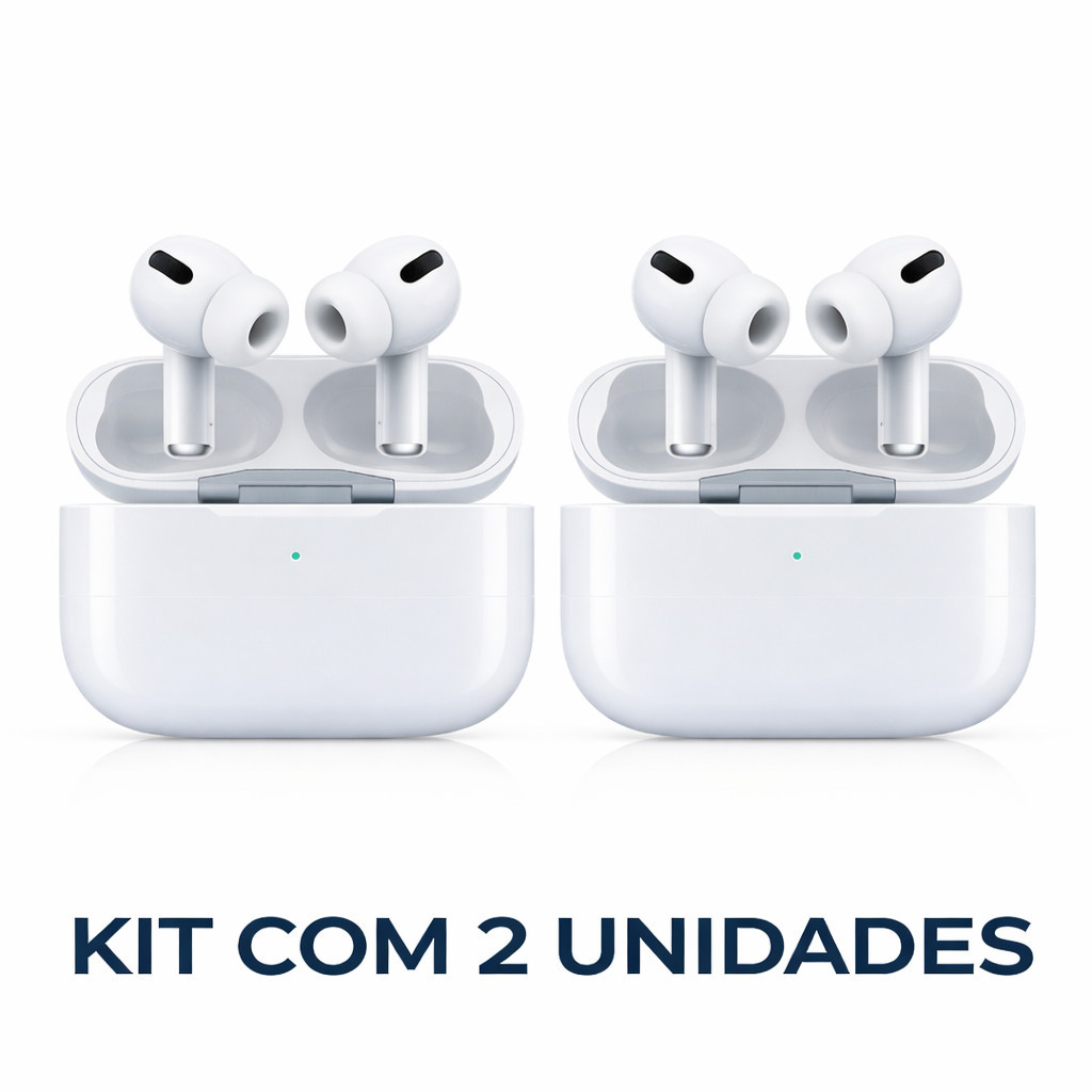 Kit 2 Fone de Ouvido Bluetooth Pro 3 Sem Fio TWS Earbuds Com Estojo de Carregamento