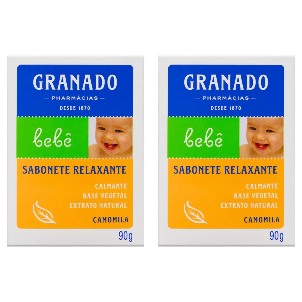 Kit C/ 2 Sabonete Granado em Barra Bebe Camomila Glicerina 90g