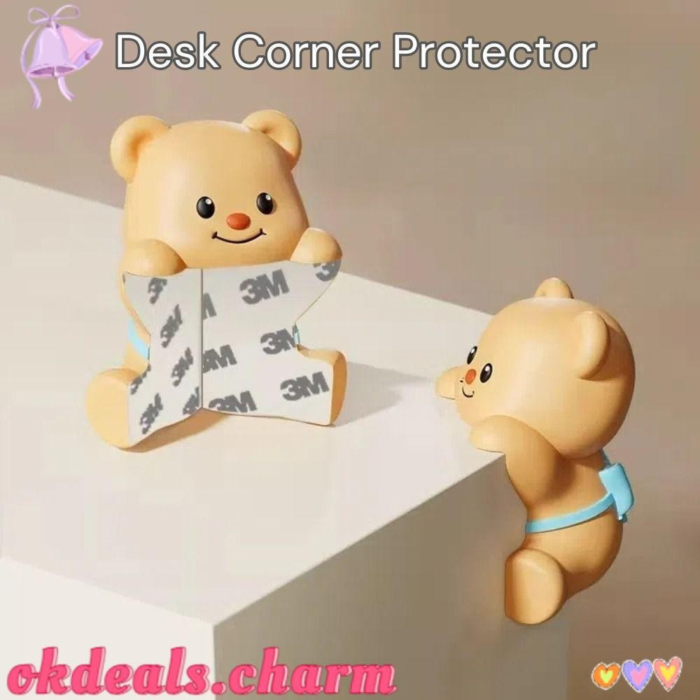 OKDEALS Protetor De Canto De Mesa , Ângulo Anticolisão De Urso De Manteiga Fofo E Seguro Para Bebês , Borda De PVC Macio