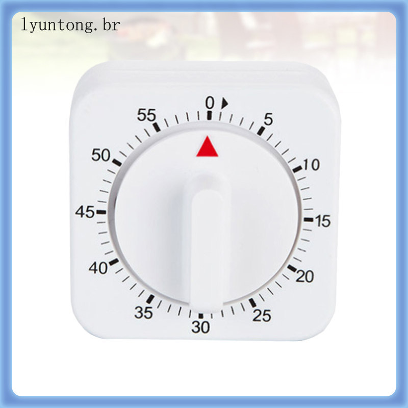 Temporizador De Cozinha Mecânico Quadrado Lembrete De Cozimento Relógio De Contagem Regressiva De 60 Minutos lyuntong