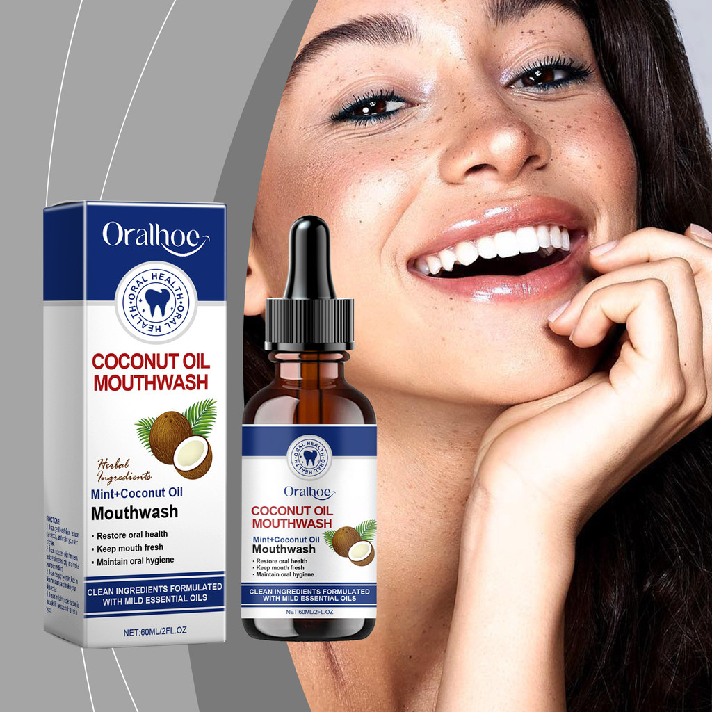 Enxaguante Bucal com Óleo de Coco, Glicerina e Sorbitol, Promove Saúde Oral, Frescor Prolongado, Enxágue Suave de 1