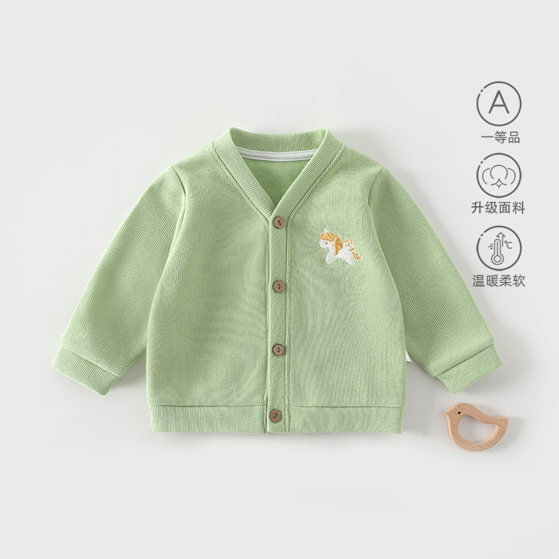 Bebê primavera outono estilo camisola de manga comprida masculino feminino bebê primavera quente Cardigan jaqueta Casual