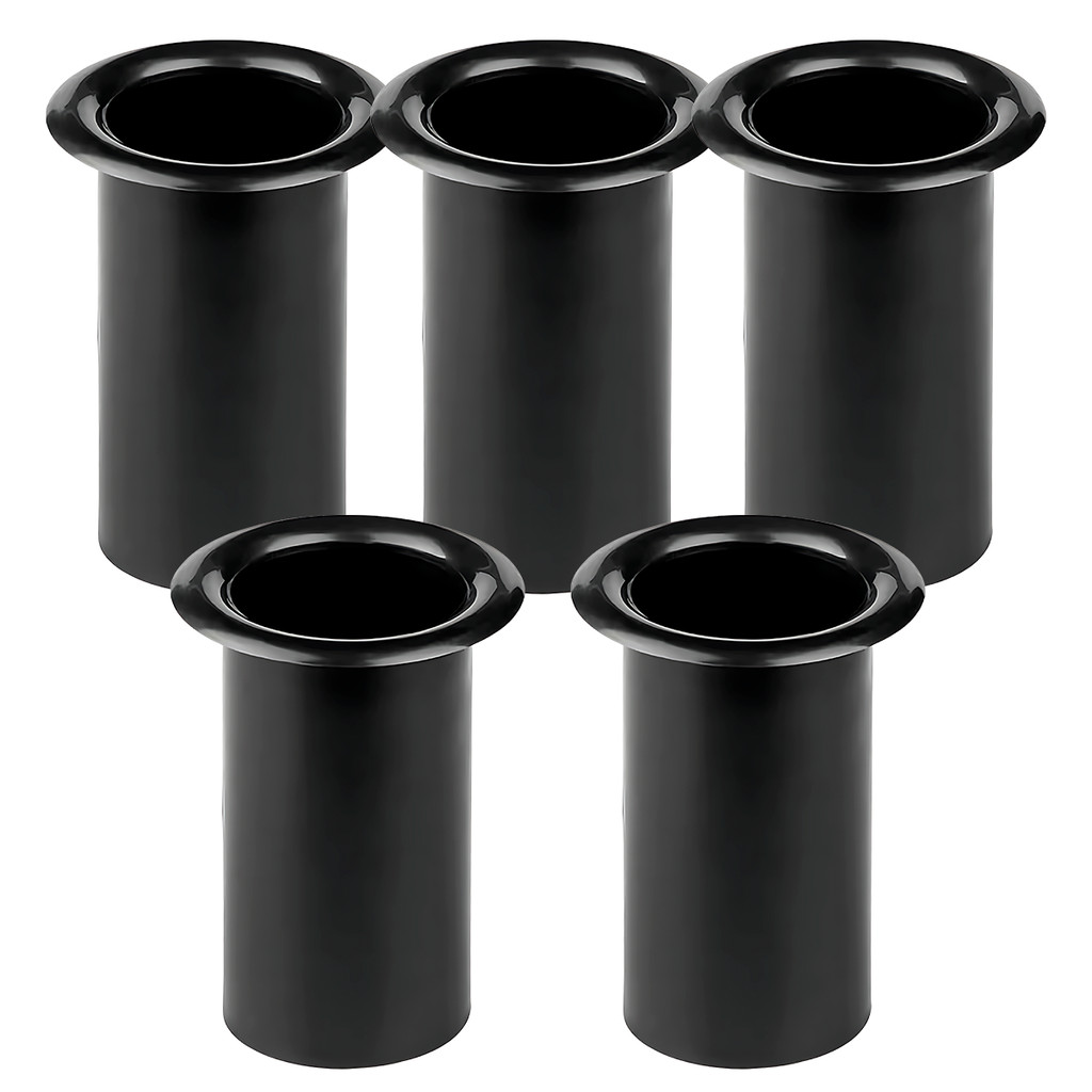 Kit 5 Aero-duto de 2 Pol Para Caixa Acústica Plástico Preto