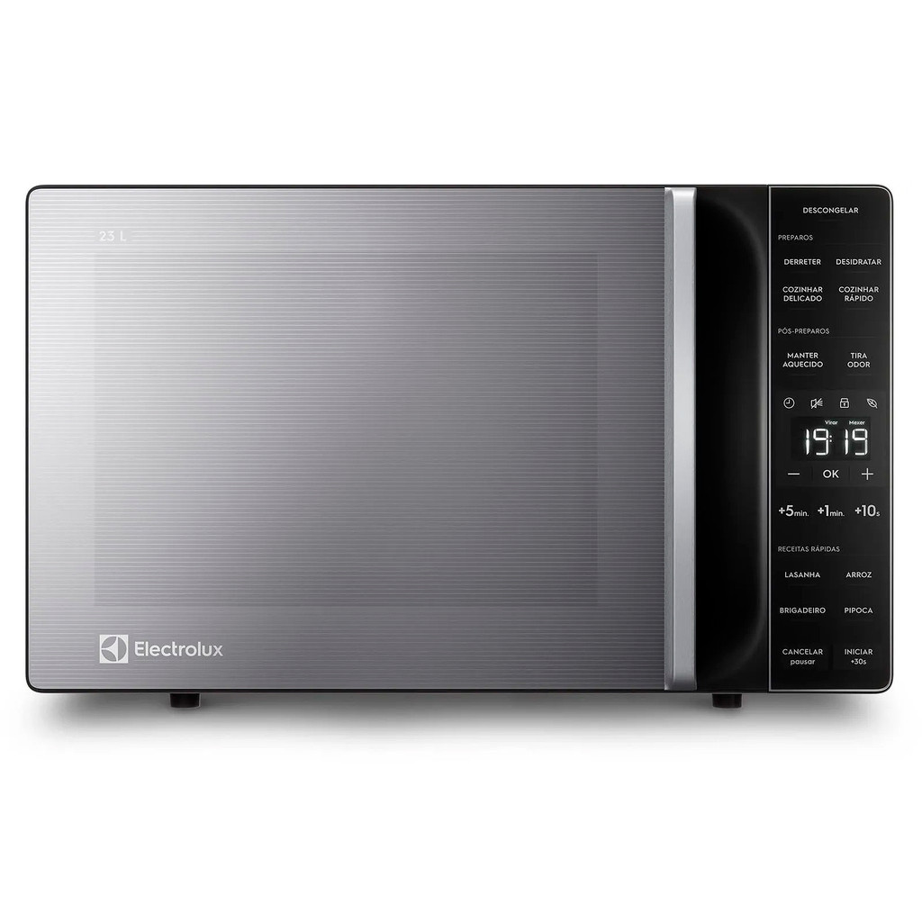 Micro-ondas Electrolux 23L cor Inox Efficient com Descongelamento Assistido Forno (ME23S) 127V 220V