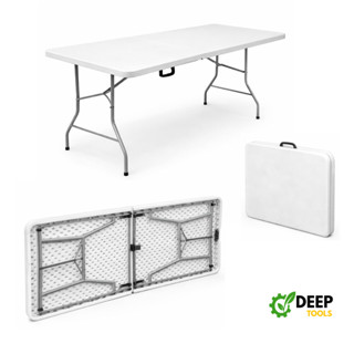 Mesa Dobrável  Portátil 1,80m Vira Maleta com Alça Camping Praia Festas Jardim Eventos Deep Tools + Book em Oferta na Shopee