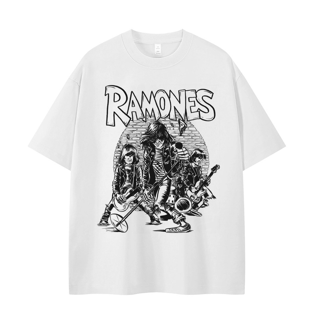 Music.Soul Camiseta Unissex Ramones Banda Punk Rock Retrato Vintage Design Exclusivo Confortavel Estilosa Atemporal C...