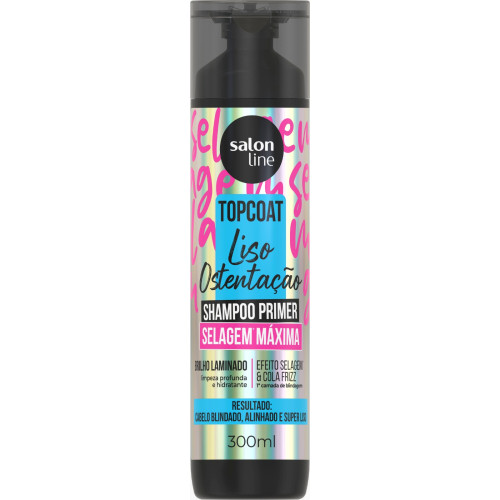 Shampoo Salon Line Top Cot Liso Ostentação 300ml Selagm Máxima Brilho Laminado Lancamento