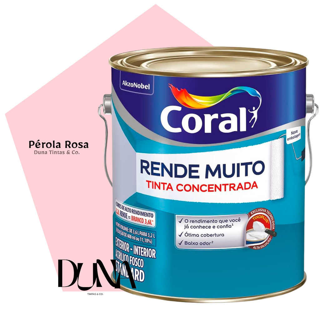 Tinta Coral Rende Muito Rosa Pérola Rosa 3,2l