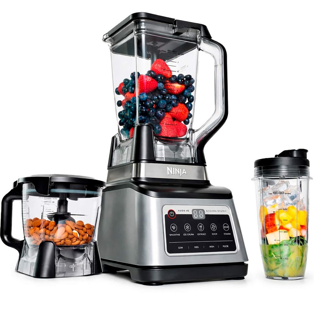 Liquidificador Ninja 1200W Com Processador E Copo 3 Em 1 Auto Iq Original Blender