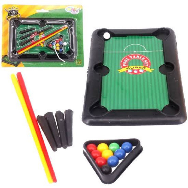 Mini Jogo de Sinuca Infantil Portátil – Mesa de Bilhar Brinquedo Completo