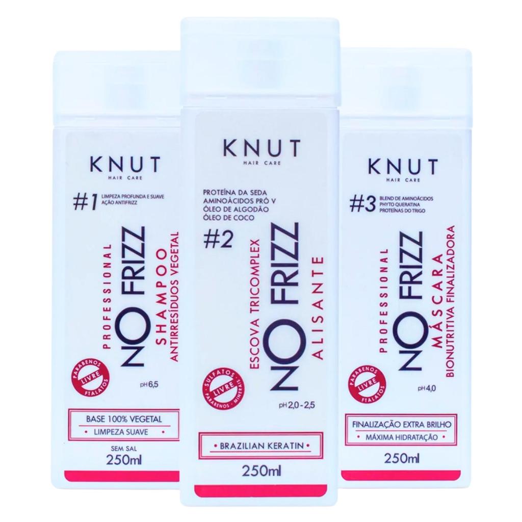 Kit Alisante Knut No Frizz Shampoo Sem Sal Selagem e Máscara