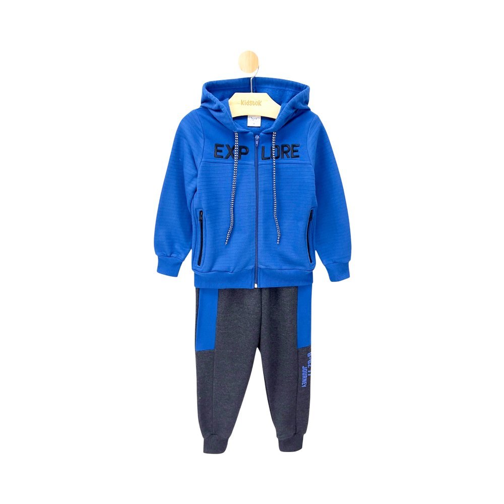 Conjunto Menino Jaqueta e Calça Moletom Bordado Explore - Angerô em Oferta na Shopee