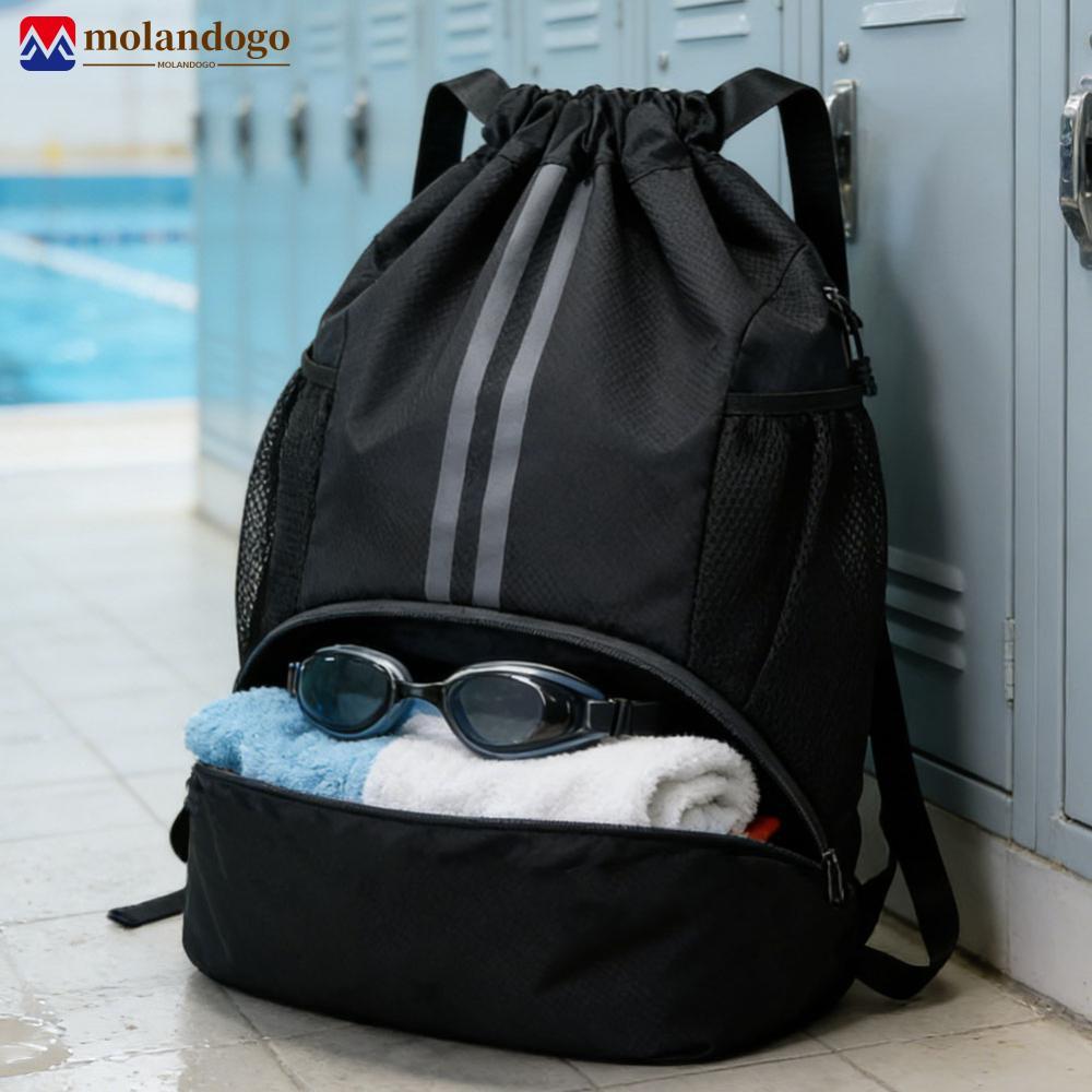 Mandogo Mochila Esportiva Com Cordão , Separação Seca E Molhada , Para Mulheres , Homens , Basquete , Natação , Fitness