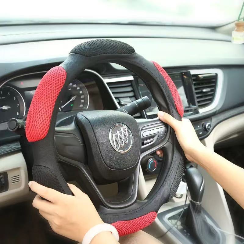 3D tridimensional sanduíche capa de volante do carro quatro estações Universal alça do carro capa Anti-deslizamento suor