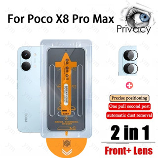 Película De Privacidade Anti-Espião 2 Em 1 Poco X8 Pro Max Protetor De Tela De Vidro Temperado Com Um Clique Para C85 C7 em Oferta na Shopee
