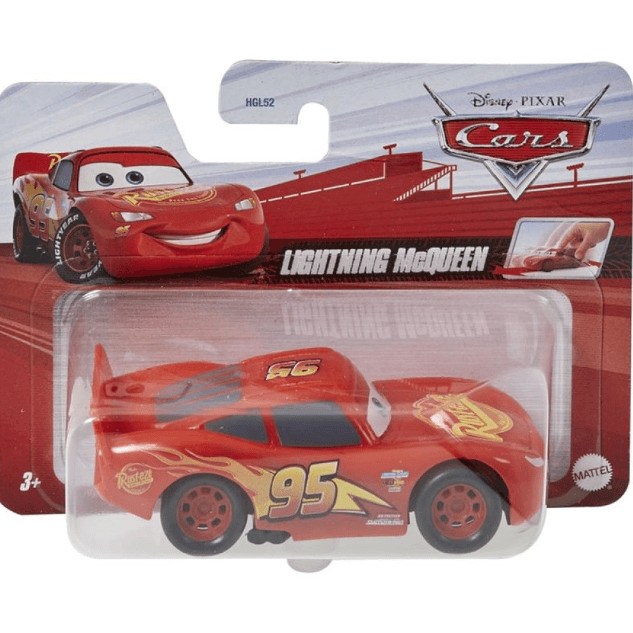 Carrinho CARS - Disney Pixar - 1:43 Puxa e Vai - Lightning McQueen - Mattel MATTEL