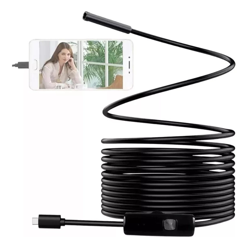 Câmera Endoscópica Sonda PC E Android 5 Metros A Prova D'Água