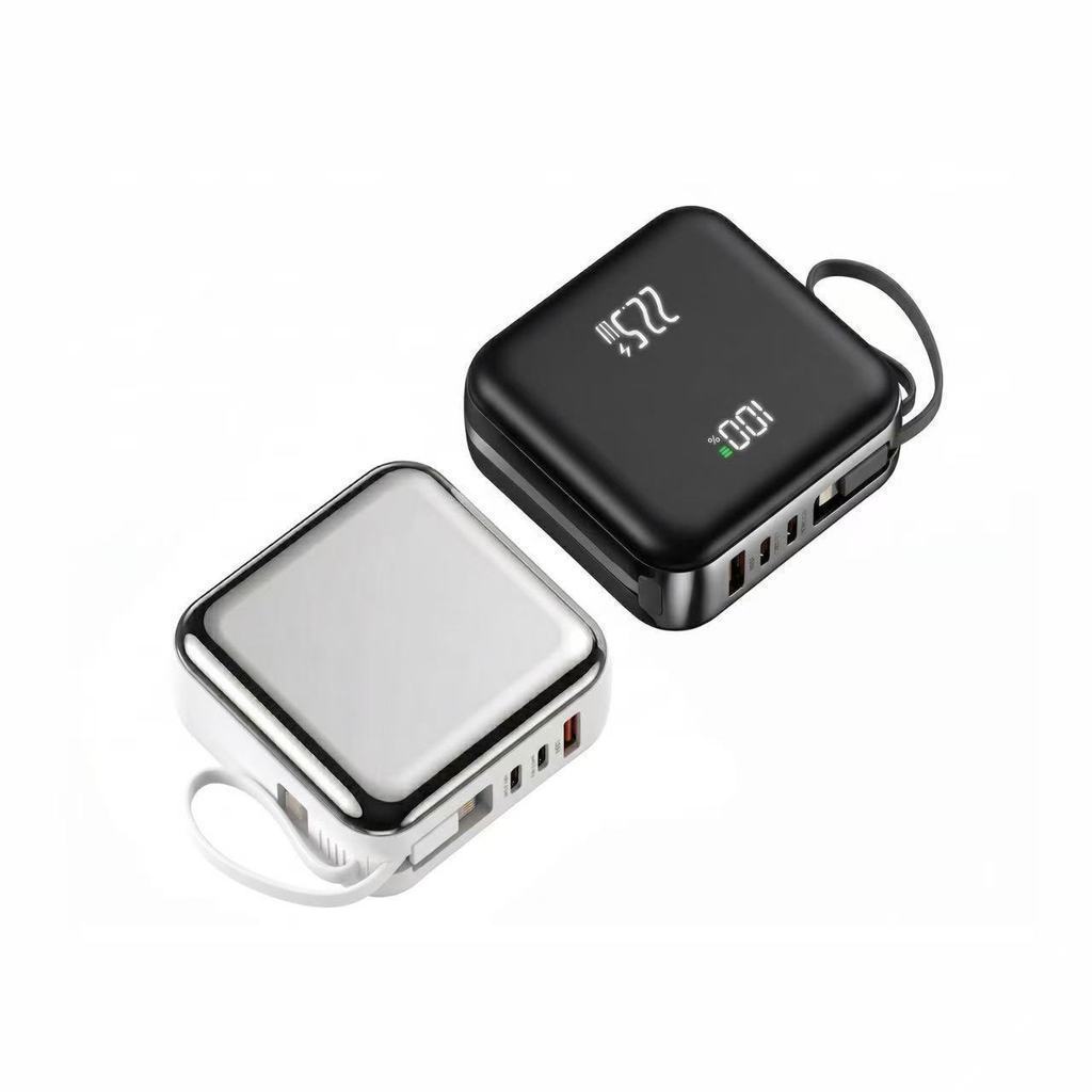 Mini power bank portátil 20.000 mAh com IOS e cabo Tipo C Moby