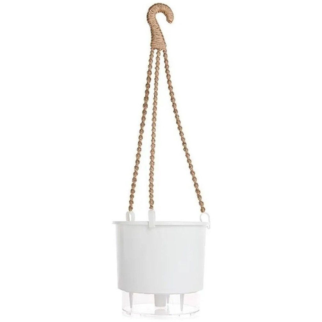 Suporte Alça Hanger Macramê Sisal 40cm Gancho para Pendurar Vasos Plantas Flores