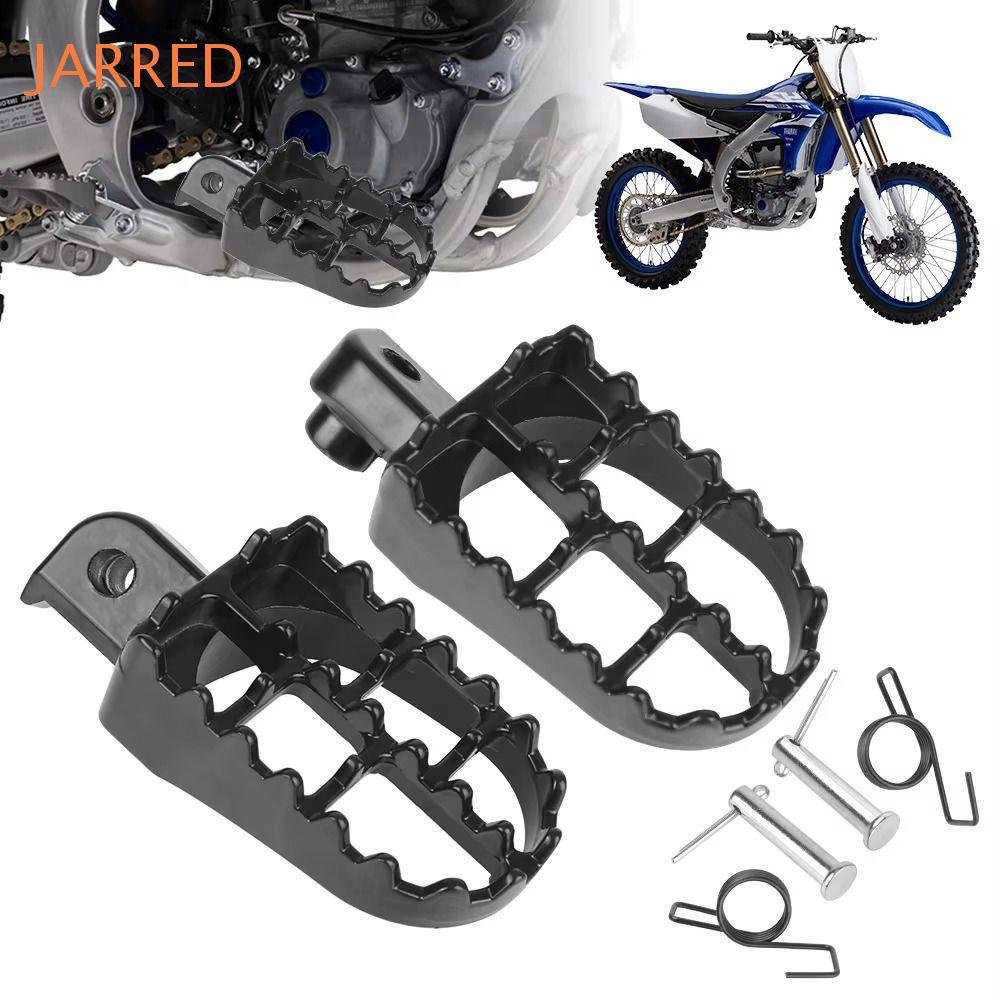 Pegs De Pé Para Motocicleta JARRED , Pedais De Pretos/Prateados De Alta Resistência , Apoio Os Pés De Bicicleta Suja De 