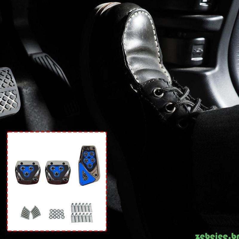 zebeiee 3 Acessórios Automotivos Conjunto Pedal Acelerador Embreagem E Freio Carro