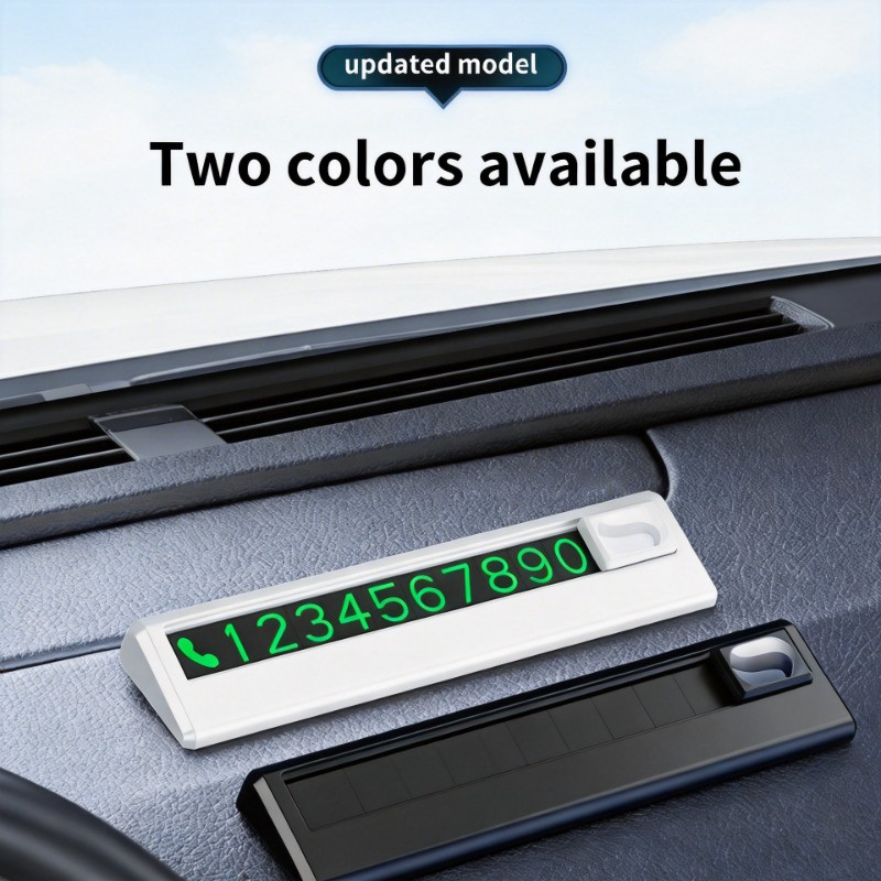 1 Pçs Estilo Do Carro Placa De Cartão De Estacionamento Temporário Número De Telefone Preto/Branco Automático Adesivo De