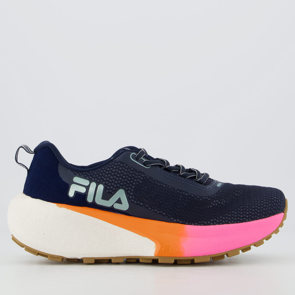 Tenis Fila Skywind Feminino Marinho e Rosa