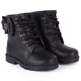 Coturno Infantil Menina Botinha Laço Coração Delicado Meigo Inverno Antiderrapante Promoção