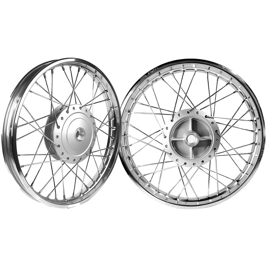 Par De Rodas Titan Fan 150 04/17 Raios Inox ou Cromado Freio Tambor