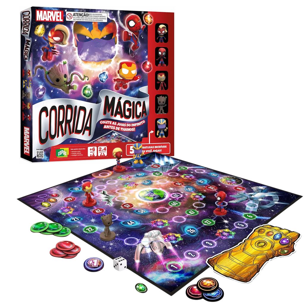 Jogo Corrida Mágica Marvel 35777 - Copag