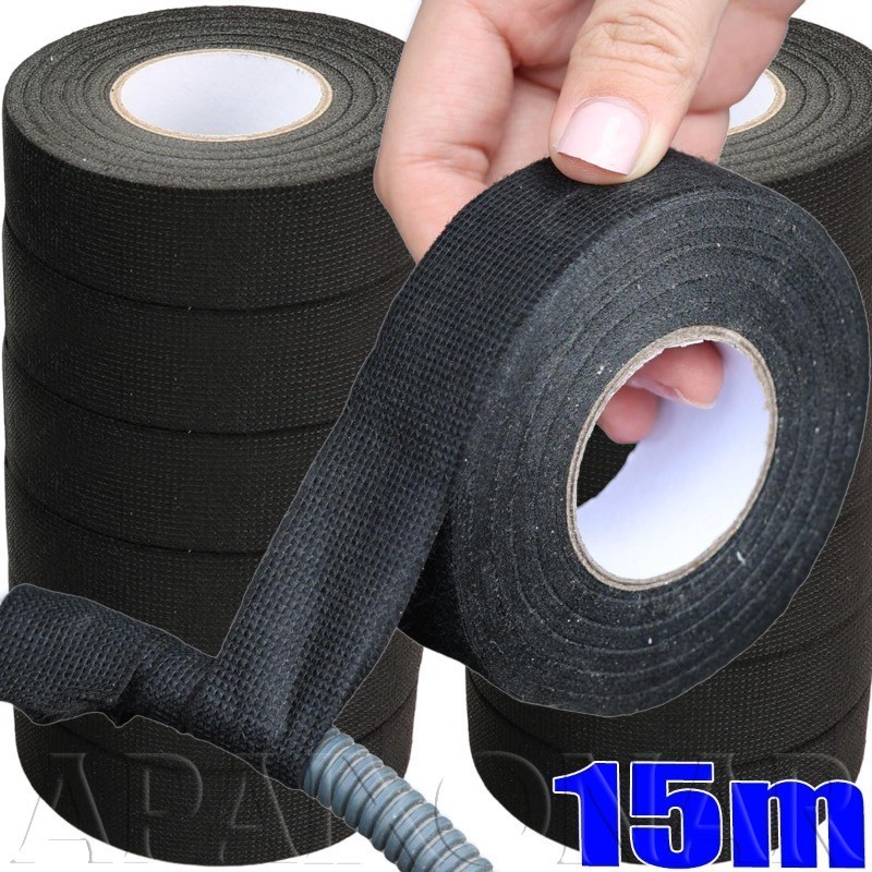 1/2/3Roll Fita De Chicote Elétrico Automotivo De 15 Metros-Isolamento À Prova De Som Para Carro Retardadora De Chamas Re