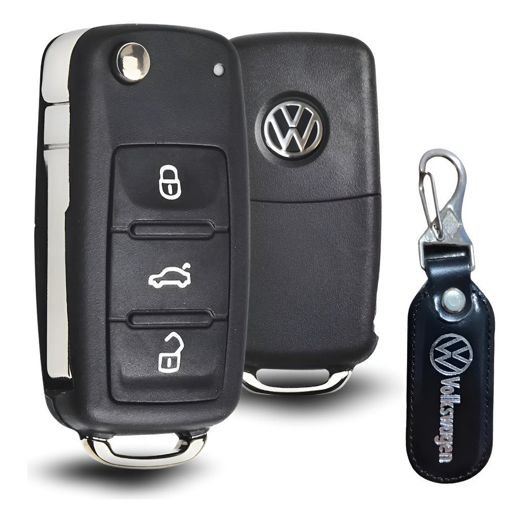 Chave Canivete Volkswagen Gol Voyage G6 Up Chaveiro Preto