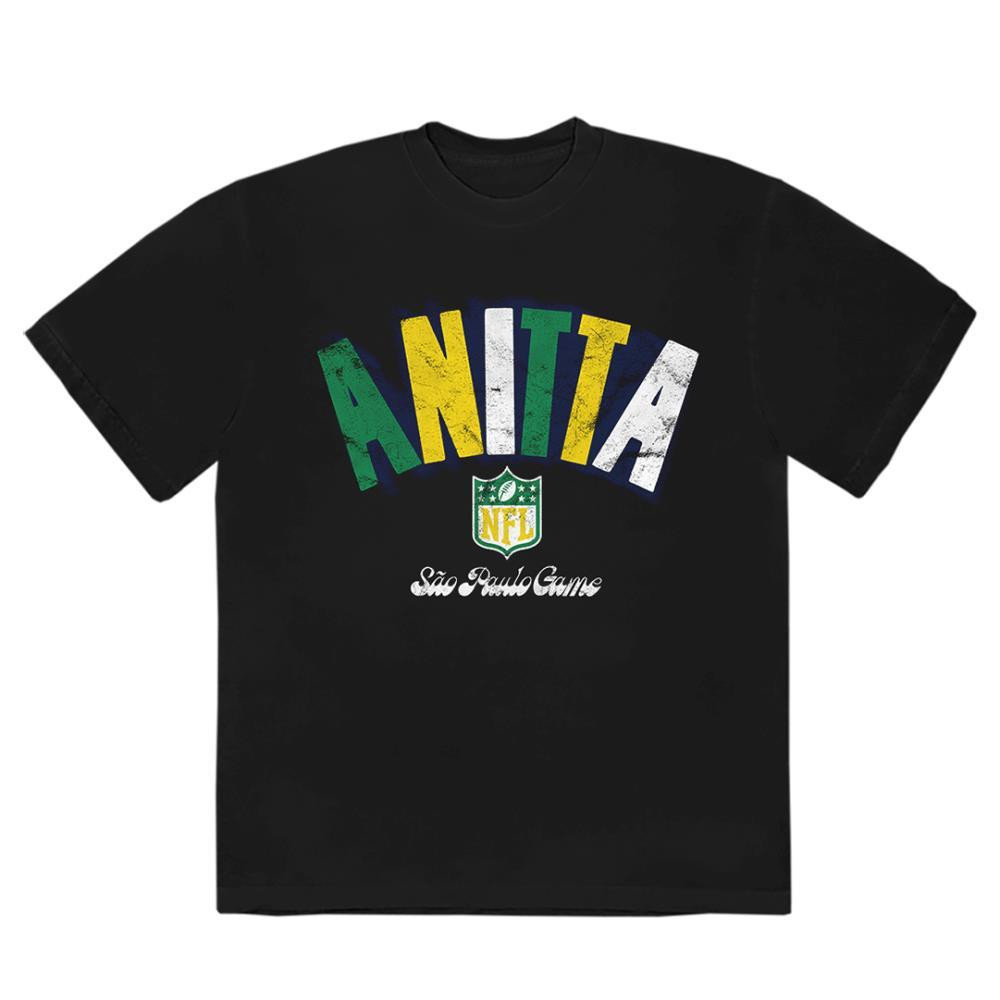 [Camiseta Premium em Algodão Puro]TT Camiseta Anitta - Anitta x NFL Lose Ya Breath