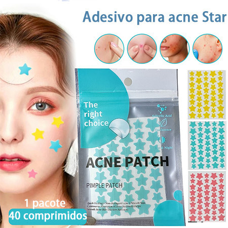 Adesivo para Espinha Formato Estrela - Hidrocoloide - 8 Cores - 40/80/120 Unid em Oferta na Shopee
