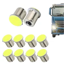 KIT 10 LAMPADA COB LED BA15S 1 POLO P21W 1156 1141 BRANCO 24V