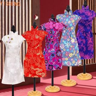 YISHENG Roupas De Boneca , Vestido De Noite Estilo Chinês , Cheongsam , Saia De Pano De Festa Tradicional
