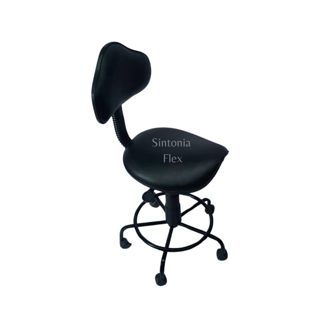 Cadeira sela estetica - regulagem de altura  a gás - para dentista, manicure, tatuador, estrela de ferro  corano preto em Oferta na Shopee